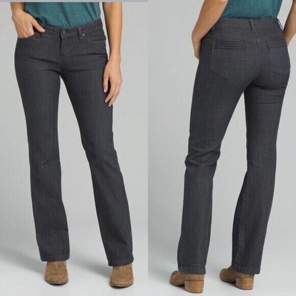 NWT Prana Jada stretch denim jean dark charcoal gray mid-rise sz sz 18 tall - Picture 10 of 10